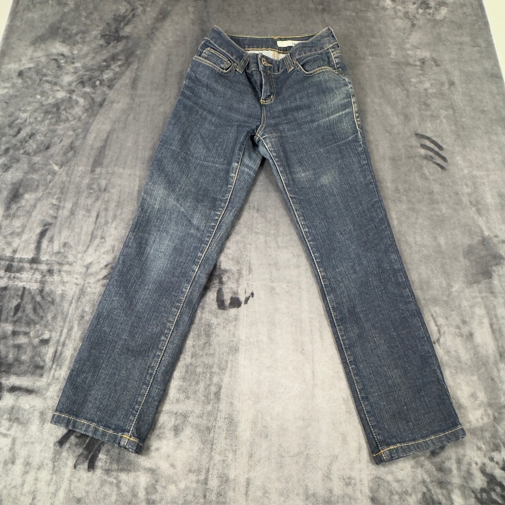 DKNY Jeans SOHO Straight Leg Womens 26 Dark Wash Stretch Denim Blue